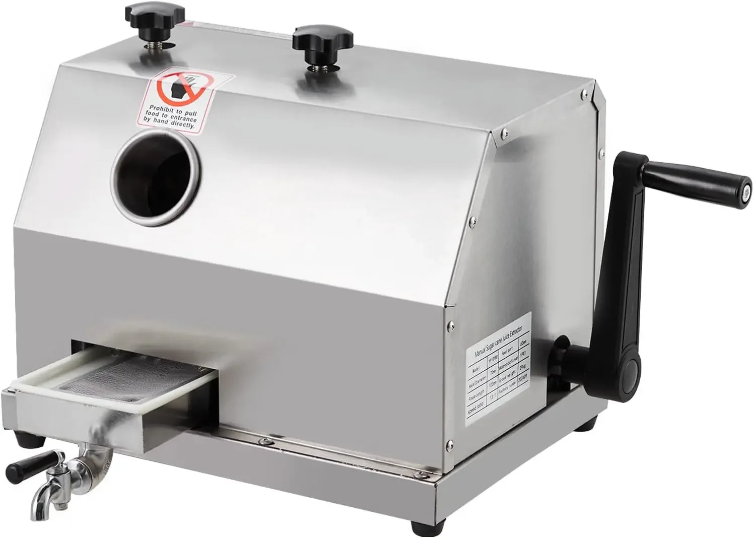 Commercial Stainless Steel Manual Sugar Cane Juicer - 110 Lbs Output, 3 Rollers, No Plug, Wheel-Free, Durable, High Efficiency,
Commercial Stainless Steel Manual Sugar Cane Juicer - 110 Lbs Output, 3 Rollers, No Plug, Wheel-Free, Durable, High Efficiency,
