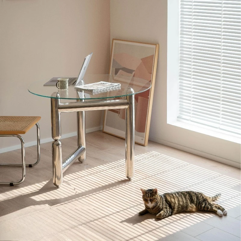 Tempered Glass Round Dining Table Modern Simple Light Luxury Retro Small Apartment Home
Tempered Glass Round Dining Table Modern Simple Light Luxury Retro Small Apartment Home