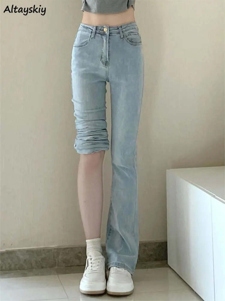 Flare Jeans Women Light Blue Casual Full Length All-match Do Old Fashion High Waist Chic Korean Style Summer Streetwear Tender
Flare Jeans Women Light Blue Casual Full Length All-match Do Old Fashion High Waist Chic Korean Style Summer Streetwear Tender
