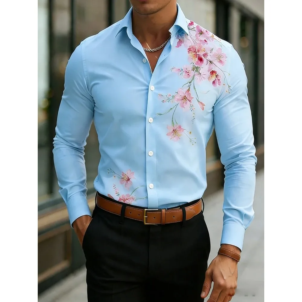 Men's Business Casual Long Sleeve Shirt High Definition Natural Flower 3D Printed Shirt Hawaiian Vacation Outdoor Men's Clothing
Men's Business Casual Long Sleeve Shirt High Definition Natural Flower 3D Printed Shirt Hawaiian Vacation Outdoor Men's Clothing