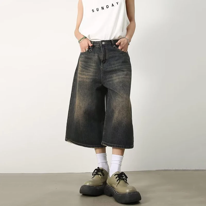 Vintage Y2k Baggy Denim Shorts Wide Leg Pants For Women&Men Fashion High Waisted Wash Knee Length Jeans Shorts Oversize Pants
Vintage Y2k Baggy Denim Shorts Wide Leg Pants For Women&Men Fashion High Waisted Wash Knee Length Jeans Shorts Oversize Pants