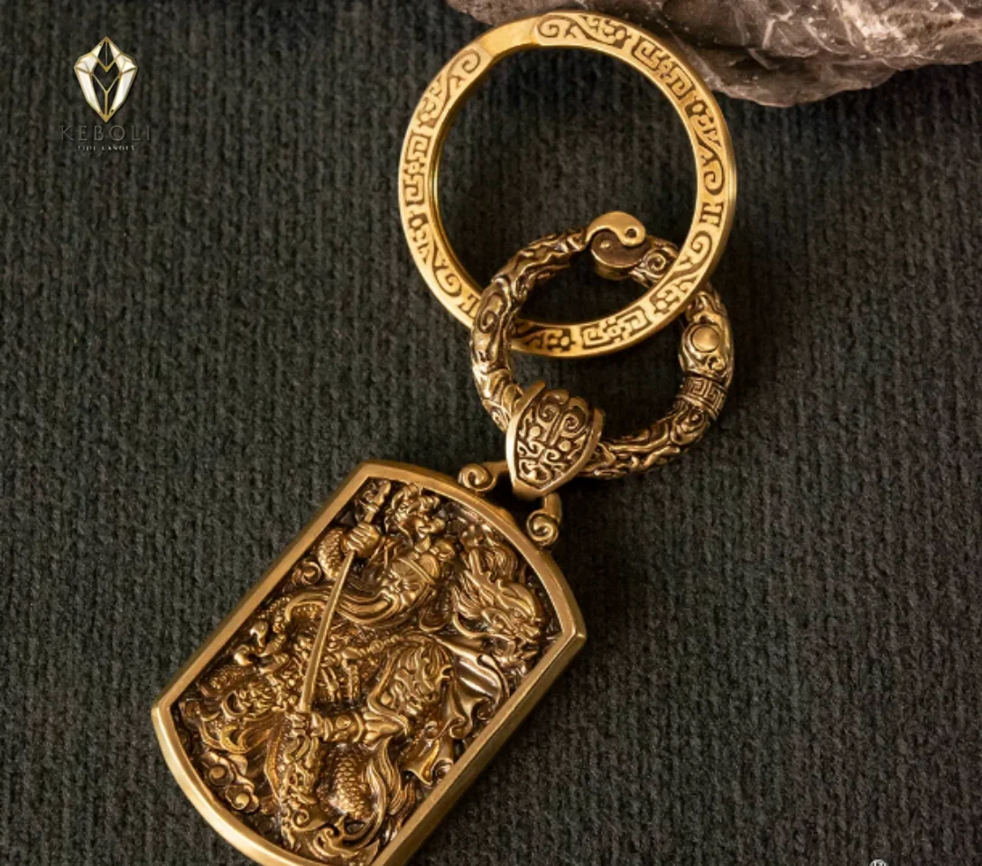 Chinese Style Brass Qiankun Ring Keychain with Yin Yang Symbol - Retro Car Pendant & Necklace Charm
Chinese Style Brass Qiankun Ring Keychain with Yin Yang Symbol - Retro Car Pendant & Necklace Charm