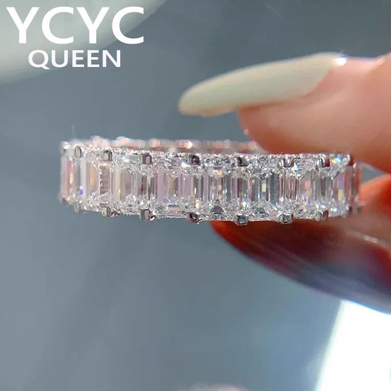 Real Solid 18K White Gold Ring Women Engagement Anniversary Wedding Ring Emerald Moissanite Diamond Ring Eternity Trendy
Real Solid 18K White Gold Ring Women Engagement Anniversary Wedding Ring Emerald Moissanite Diamond Ring Eternity Trendy