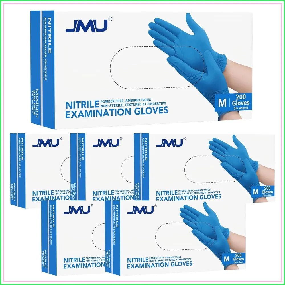 Nitrile Gloves Medium 1200 Count, 3.5Mil, Latex Free Powder Free Medical Disposable Gloves, Blue
Nitrile Gloves Medium 1200 Count, 3.5Mil, Latex Free Powder Free Medical Disposable Gloves, Blue