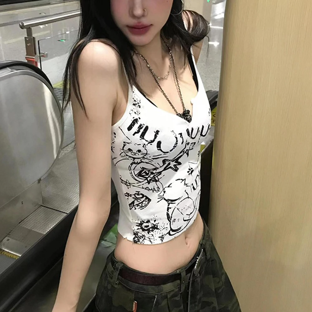 Short Casual Top L Graffiti Printed Vest Cartoon Pattern Daily Holiday Club Use Polyester Fabric Regular Length
Short Casual Top L Graffiti Printed Vest Cartoon Pattern Daily Holiday Club Use Polyester Fabric Regular Length