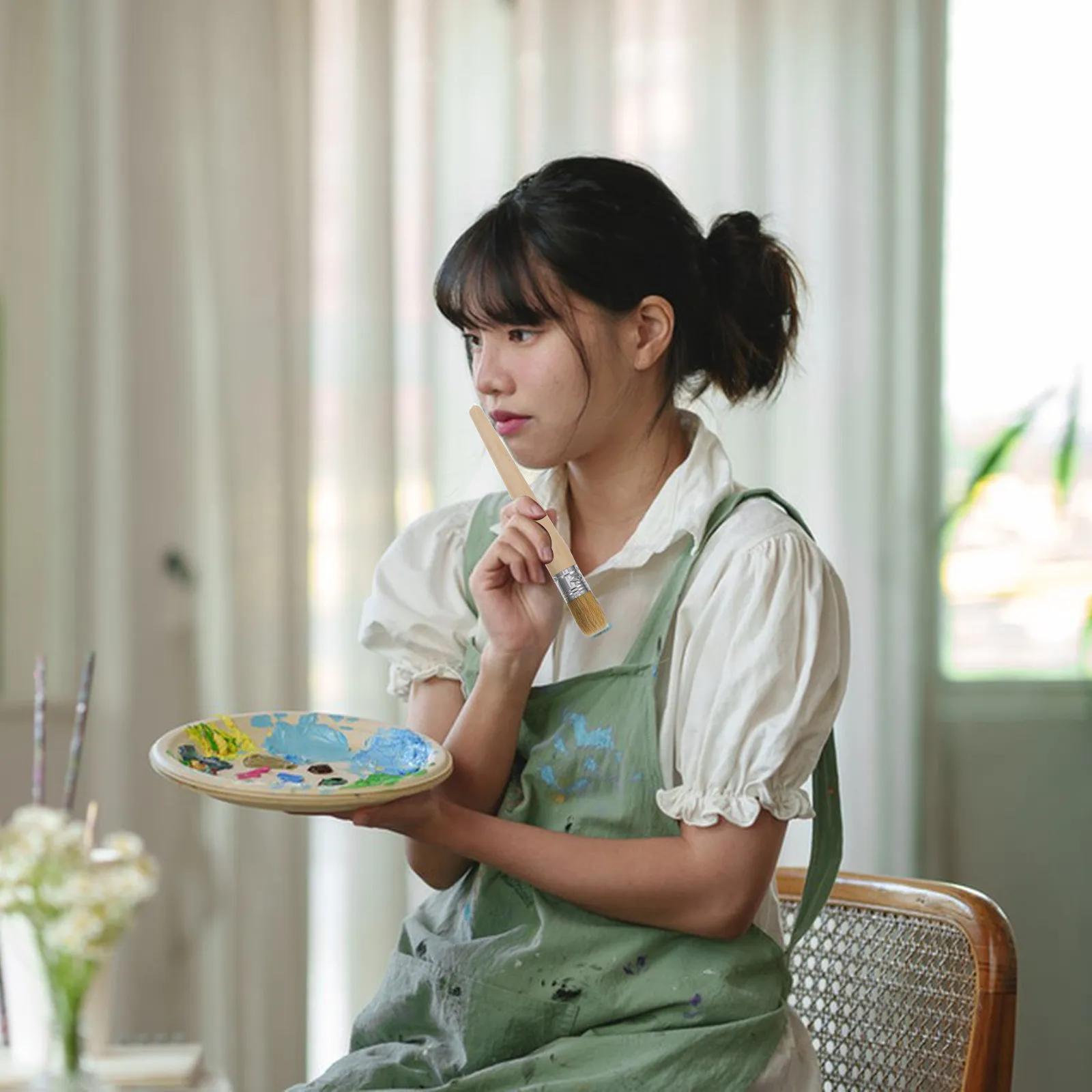 Набор из 2 кистей для воскования и реставрации мебели и дерева, 20 мм и 25 мм, с длинной ручкой, круглым наконечником, прецизионный инструмент для художественных работ
Набор из 2 кистей для воскования и реставрации мебели и дерева, 20 мм и 25 мм, с длинной ручкой, круглым наконечником, прецизионный инструмент для художественных работ