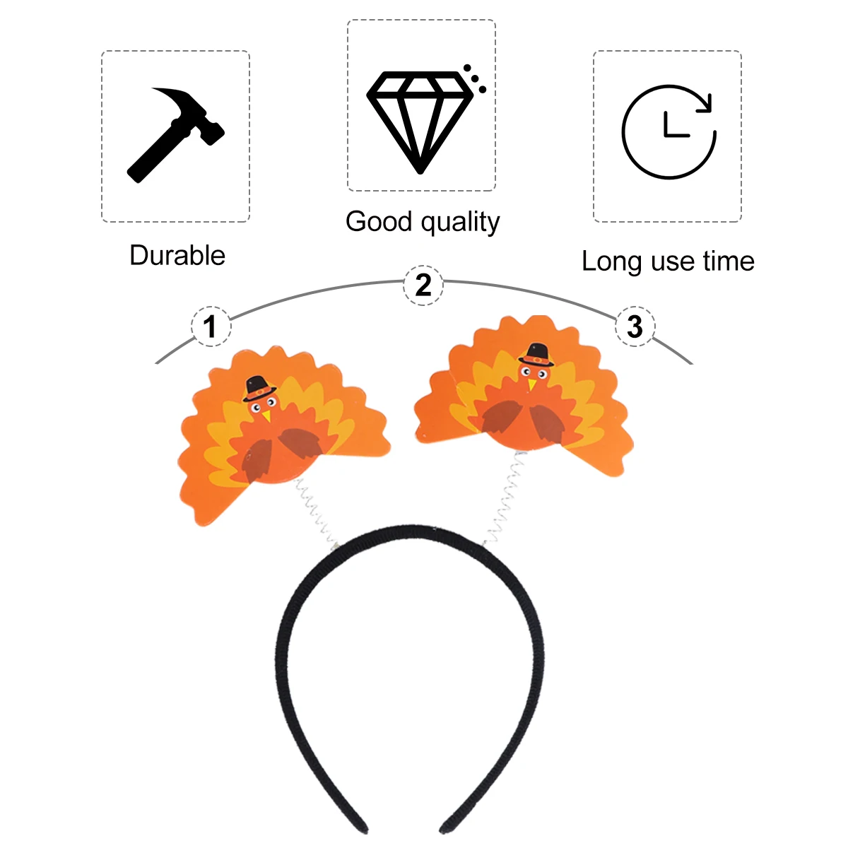 3 Pcs Turkey Headb Hair Hoop Lightweight Comfortable Thanksgiving Party Headdress Photo Prop Gift Fashion Accessories
3 Pcs Turkey Headb Hair Hoop Lightweight Comfortable Thanksgiving Party Headdress Photo Prop Gift Fashion Accessories