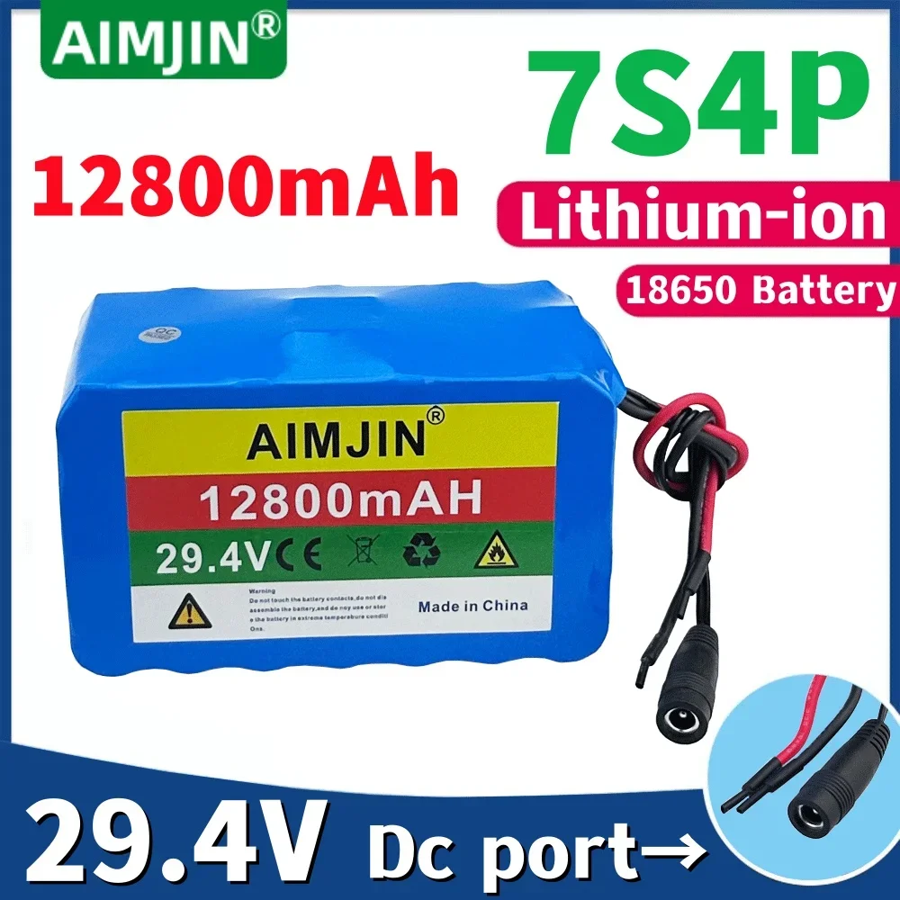 18650 29.4V 12800mah High-quality 7S4P Battery Pack Original Lithium-Ion Rechargeable for 24V scooter Bicycle / with BMS
18650 29.4V 12800mah High-quality 7S4P Battery Pack Original Lithium-Ion Rechargeable for 24V scooter Bicycle / with BMS