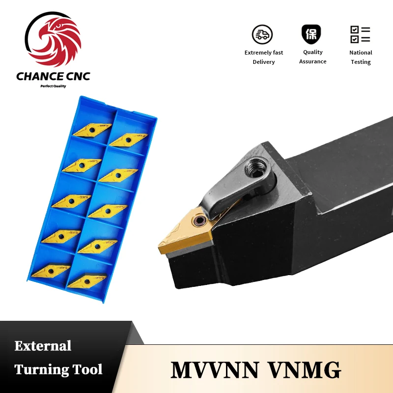 MVVNN1616K16 MVVNN2020K16 MVVNN2525M16 External Turning Tool Holder VNMG Carbide Inserts MVVNN Lathe Cutting Machine Tools Set
MVVNN1616K16 MVVNN2020K16 MVVNN2525M16 External Turning Tool Holder VNMG Carbide Inserts MVVNN Lathe Cutting Machine Tools Set