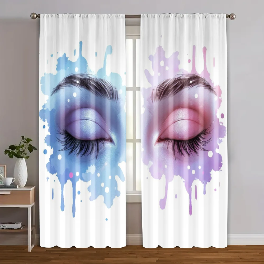 2pcs, Curtains Digital Printed salon eyelash Machine Washable Polyester (without rod) Festive Ldeal for Bedroom, Living Room,
2pcs, Curtains Digital Printed salon eyelash Machine Washable Polyester (without rod) Festive Ldeal for Bedroom, Living Room,