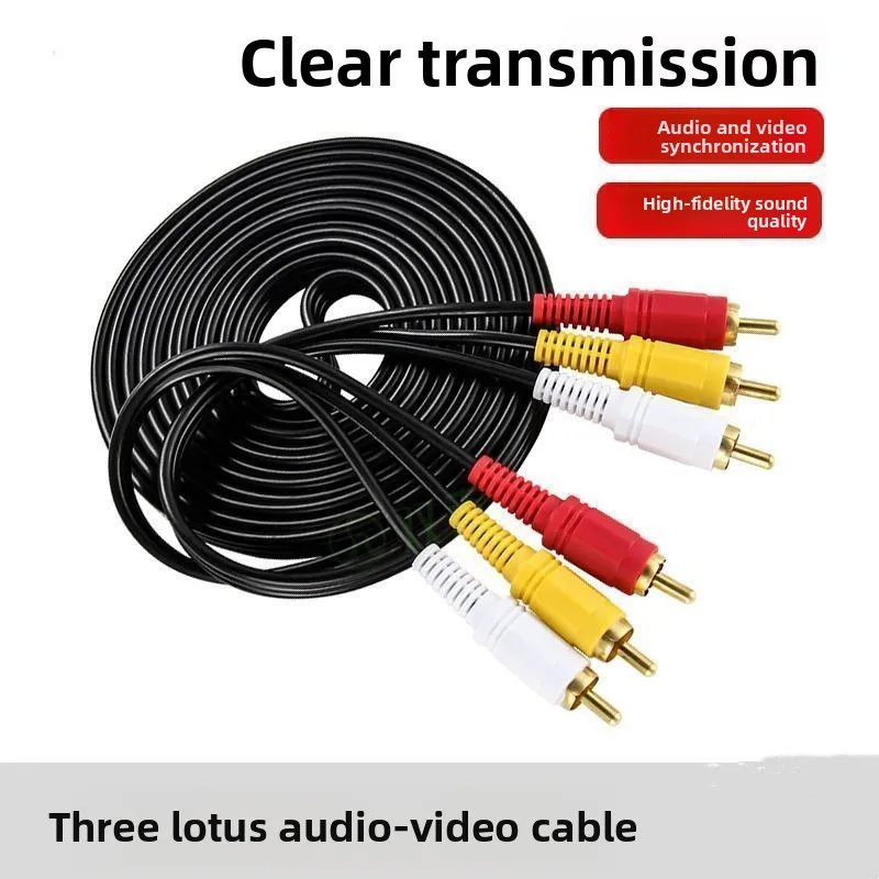 AV Cable 3 RCA to 3 RCA High Fidelity Audio Video Cord for Set Top Box DVD TV Connection
AV Cable 3 RCA to 3 RCA High Fidelity Audio Video Cord for Set Top Box DVD TV Connection