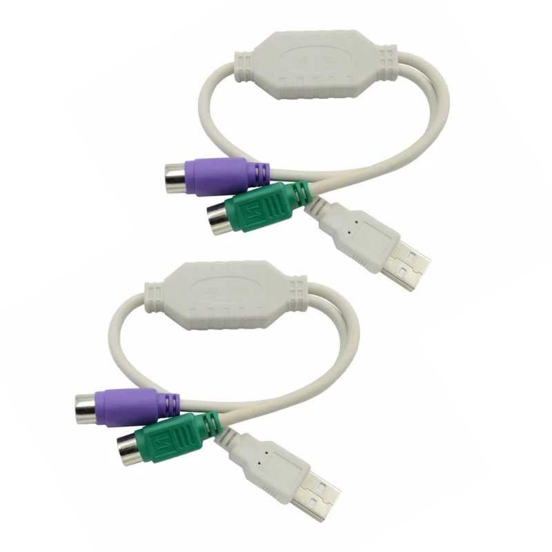 PS2s to USB Cable USB to PS2s Male Active USB to 2x PS2s Adapter Keyboards Mouse Converters Adapter for PS2s Keyboards
PS2s to USB Cable USB to PS2s Male Active USB to 2x PS2s Adapter Keyboards Mouse Converters Adapter for PS2s Keyboards