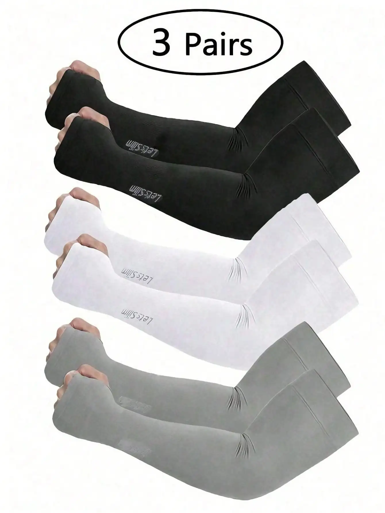 3 Pairs Women Sports Compression Arm Sleeves, UV Protection Sunscreen Sleeves, Suitable For Teenagers And School Sports,Summer,Festival
3 Pairs Women Sports Compression Arm Sleeves, UV Protection Sunscreen Sleeves, Suitable For Teenagers And School Sports,Summer,Festival