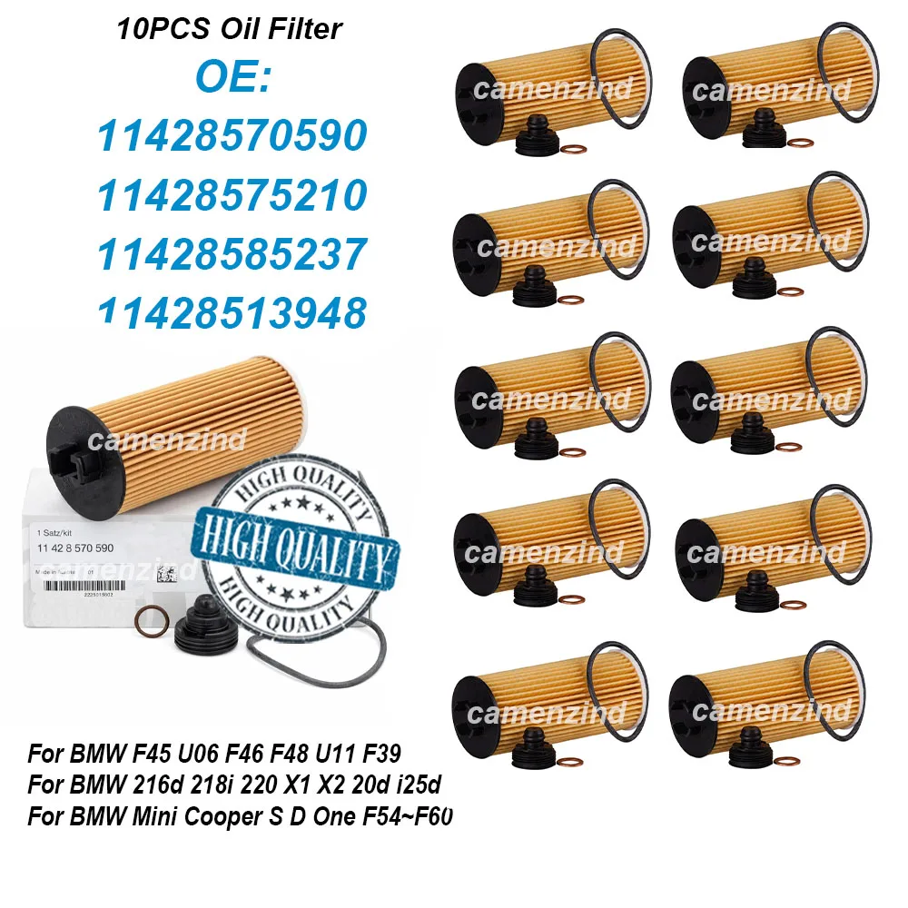 10PCS 11428570590 11428575210 11428585237 11428513948 Engine Oil Filter For BMW Mini Coope X1 F45 F46 F48 F54 F55 F56
10PCS 11428570590 11428575210 11428585237 11428513948 Engine Oil Filter For BMW Mini Coope X1 F45 F46 F48 F54 F55 F56