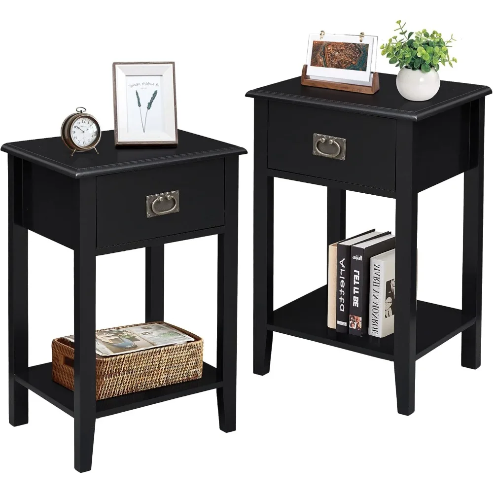 Nightstands Setof 2,Side End Table with Drawers for Bedroom,Living Room Sofa Bedside,Vintage Accent Furniture SmallSpace Storage
Nightstands Setof 2,Side End Table with Drawers for Bedroom,Living Room Sofa Bedside,Vintage Accent Furniture SmallSpace Storage
