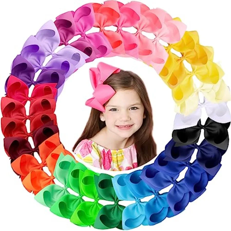 Hair Bows for Girls, 30 Colors 6 Inch Grosgrain Ribbon Hair Bows Clips Alligator Clips Barrettes Hair Accessories, Back to Scho
Hair Bows for Girls, 30 Colors 6 Inch Grosgrain Ribbon Hair Bows Clips Alligator Clips Barrettes Hair Accessories, Back to Scho
