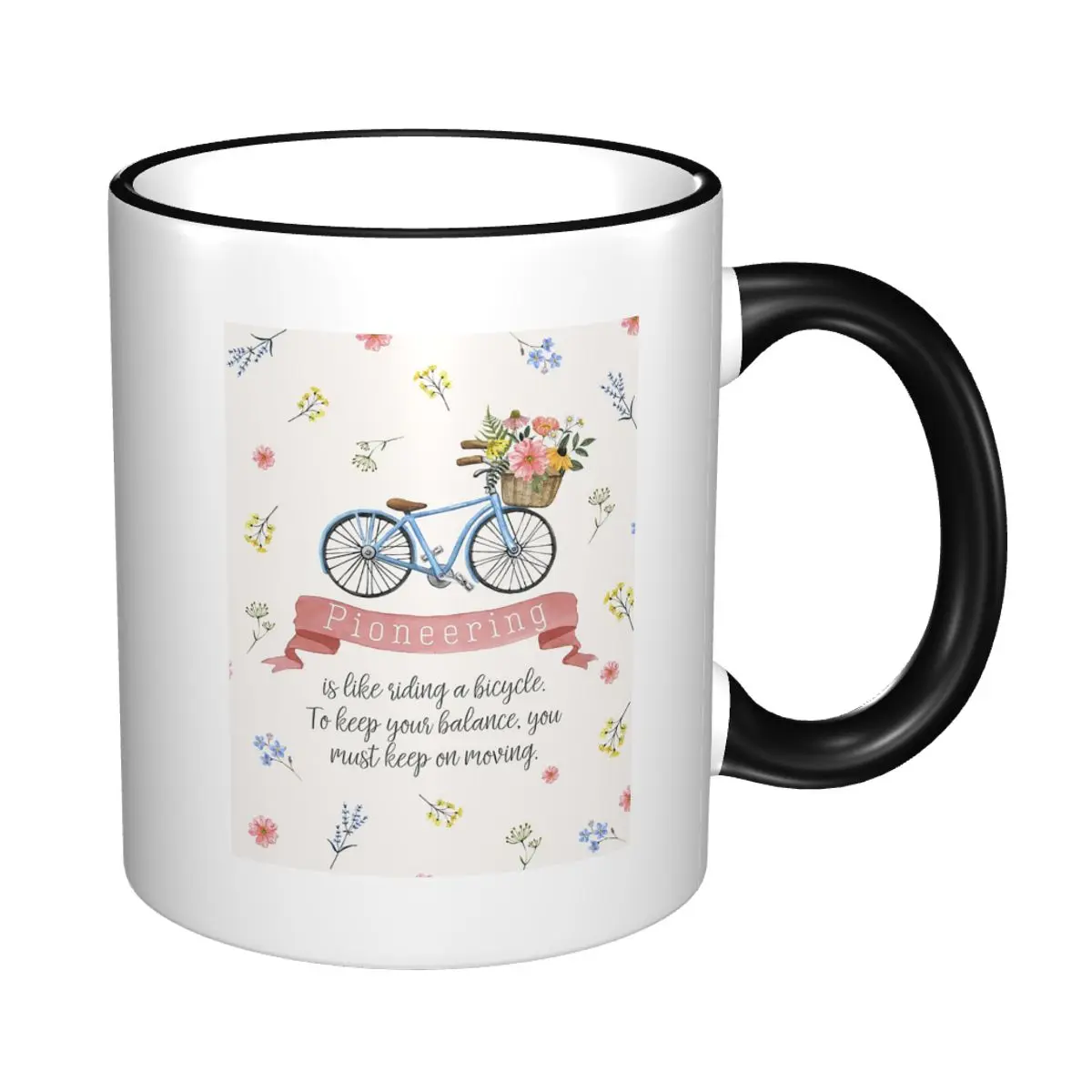 Pioneering Is Like Riding A Bicycle (Floral) Mug Funny Ceramic Coffee Cups Tea Mugs Milk Cup Drinkware Gift for Woman Man
Pioneering Is Like Riding A Bicycle (Floral) Mug Funny Ceramic Coffee Cups Tea Mugs Milk Cup Drinkware Gift for Woman Man