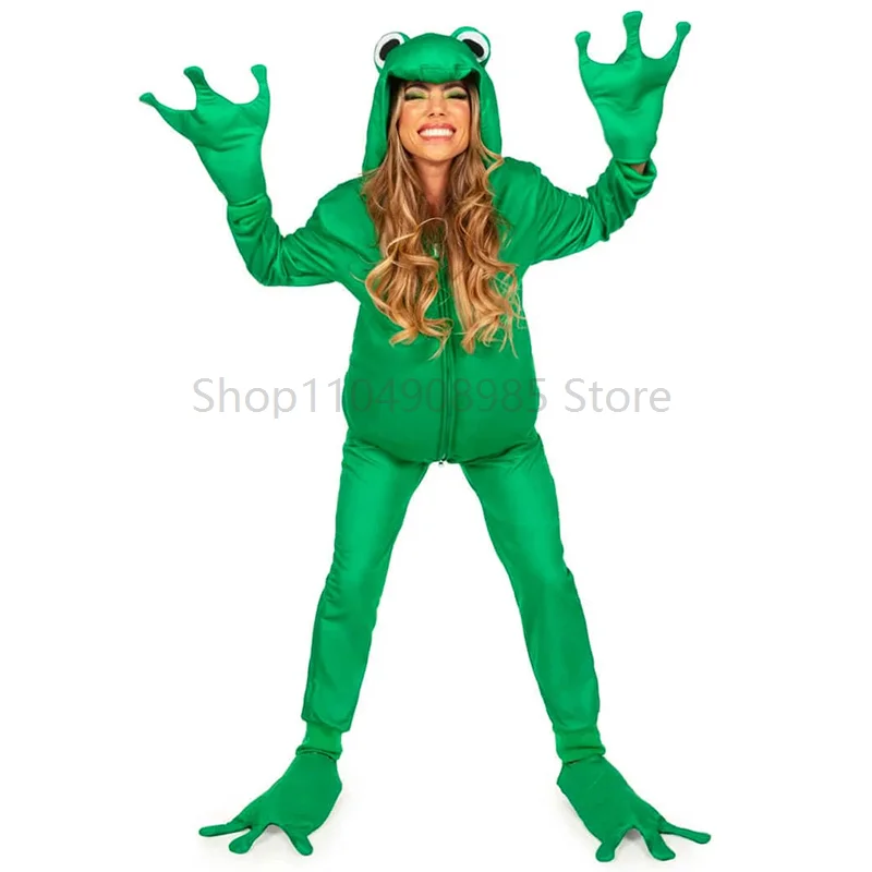2025 New Arrival Women Animal Frog Hooded Jumpsuit Halloween Carniva Fancy Dress Up Adult Green Frog Costume
2025 New Arrival Women Animal Frog Hooded Jumpsuit Halloween Carniva Fancy Dress Up Adult Green Frog Costume