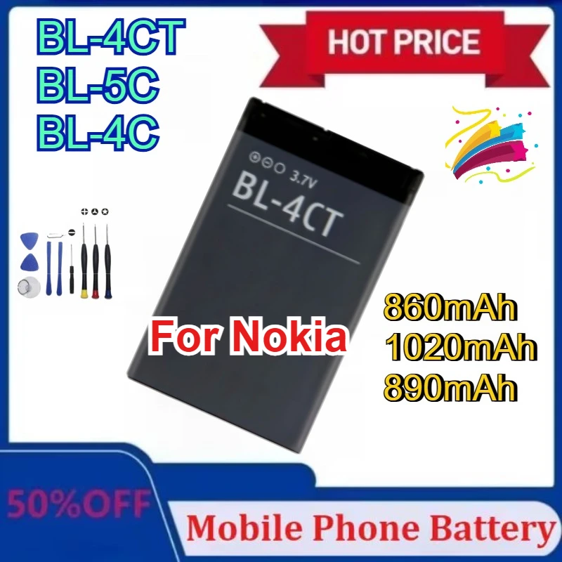 Новый аккумулятор BL-4C BL-5C BL-4CT для Nokia 6260/6300/3500c/6700s/1101/1100/1112/1200/1208 310/5630/7230/x3 с инструментами
Новый аккумулятор BL-4C BL-5C BL-4CT для Nokia 6260/6300/3500c/6700s/1101/1100/1112/1200/1208 310/5630/7230/x3 с инструментами