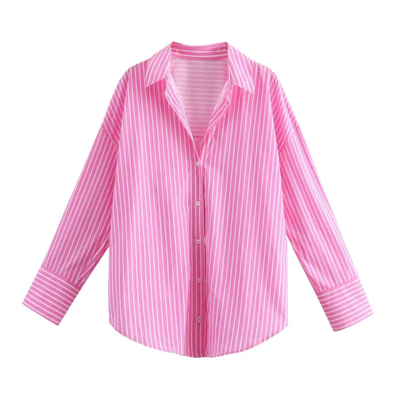 Summer Women's Striped Shirt Tops 2024 New Casual Fashion Long Sleeve Loose Single Breasted Shirt Blouse Women's Shirts
Summer Women's Striped Shirt Tops 2024 New Casual Fashion Long Sleeve Loose Single Breasted Shirt Blouse Women's Shirts