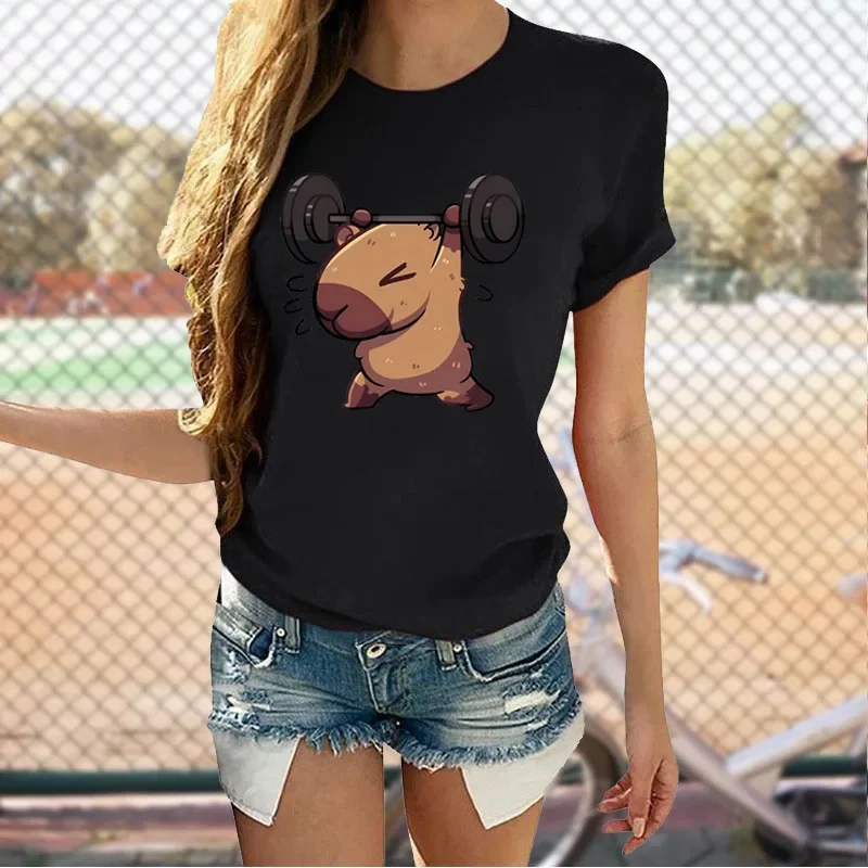 Funny Fitness Capybara Print Y2K T-shirts Tops for Women Lady Summer T-shirts Casual Tee O-neck Casual Clothes Y2K Clothing Tops
Funny Fitness Capybara Print Y2K T-shirts Tops for Women Lady Summer T-shirts Casual Tee O-neck Casual Clothes Y2K Clothing Tops