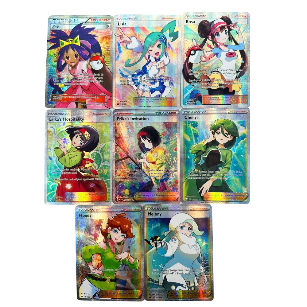 8Pcs/set PTCG Pokemon DIY Trainer Lillie Vulpix Collectibles Card Gauze glitter Game Collection Anime Collection Cards
8Pcs/set PTCG Pokemon DIY Trainer Lillie Vulpix Collectibles Card Gauze glitter Game Collection Anime Collection Cards