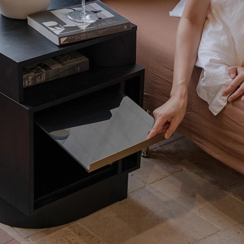 Bedside table simple modern small solid wood home bedroom light luxury high-end sundries storage
Bedside table simple modern small solid wood home bedroom light luxury high-end sundries storage