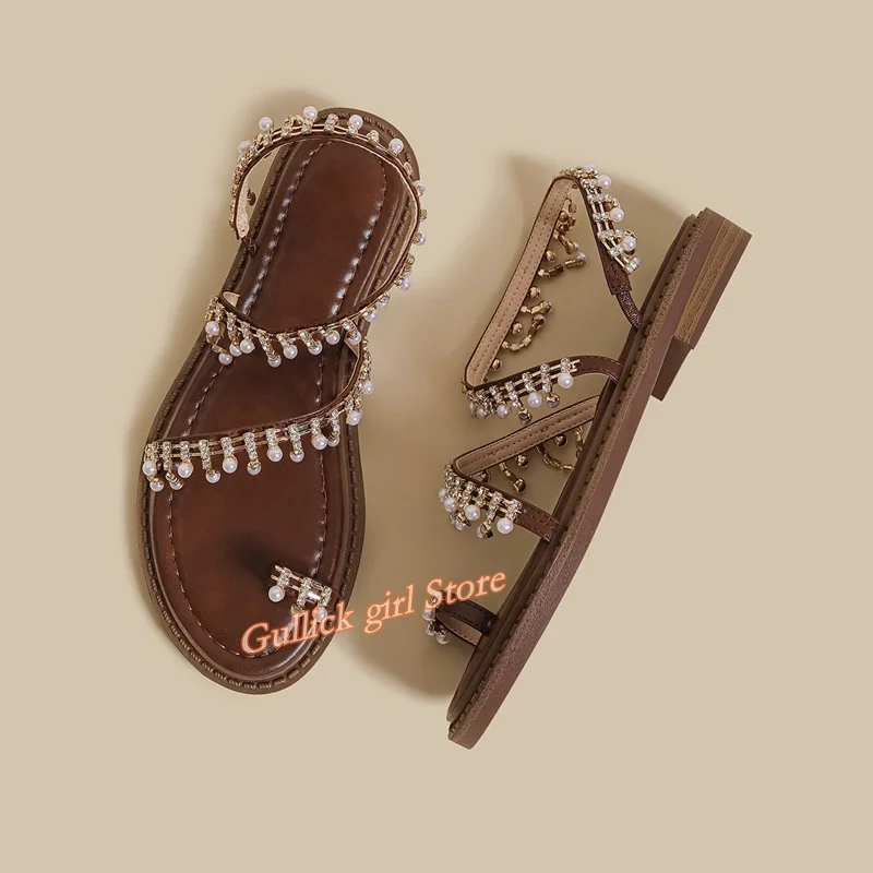 Crystal Flat With Sandals Slingback Open Toe Runway 2026 Summer Women Dress Shoes Handmade Brown Leather New Arrivals
Crystal Flat With Sandals Slingback Open Toe Runway 2026 Summer Women Dress Shoes Handmade Brown Leather New Arrivals