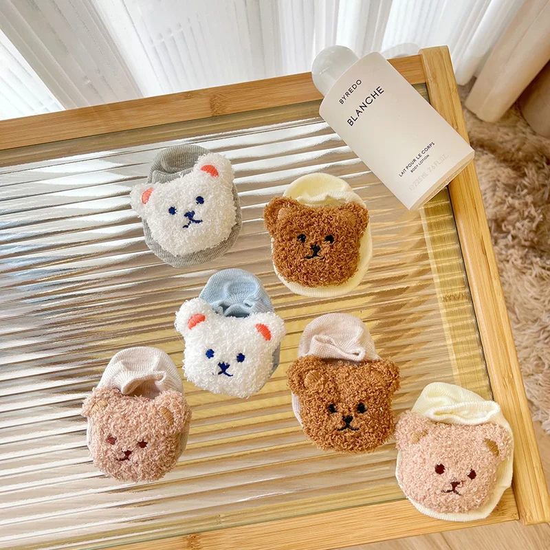 Cute 3D Bear Baby Socks Cartoon Doll Newborn Cotton Sock Korean Infant Boy Girl Non-Slip Floor Socks 0-1Y
Cute 3D Bear Baby Socks Cartoon Doll Newborn Cotton Sock Korean Infant Boy Girl Non-Slip Floor Socks 0-1Y