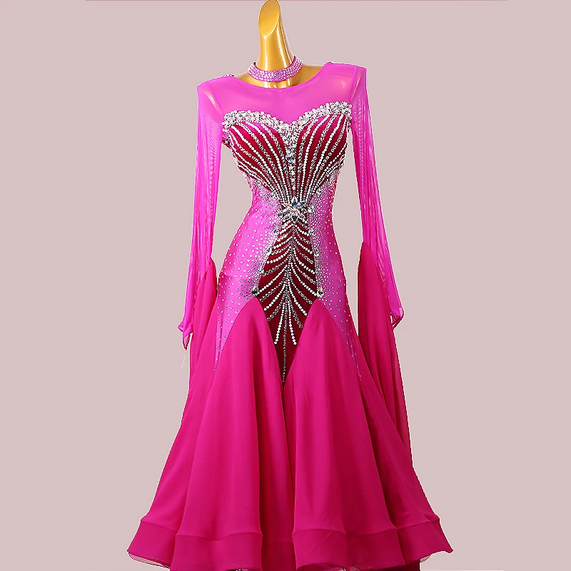 New Modern Dance Competition Costume Big Hem Ribbon Diamond Dress Ballroom National Standard Waltz Dancing Performance Outfits
New Modern Dance Competition Costume Big Hem Ribbon Diamond Dress Ballroom National Standard Waltz Dancing Performance Outfits