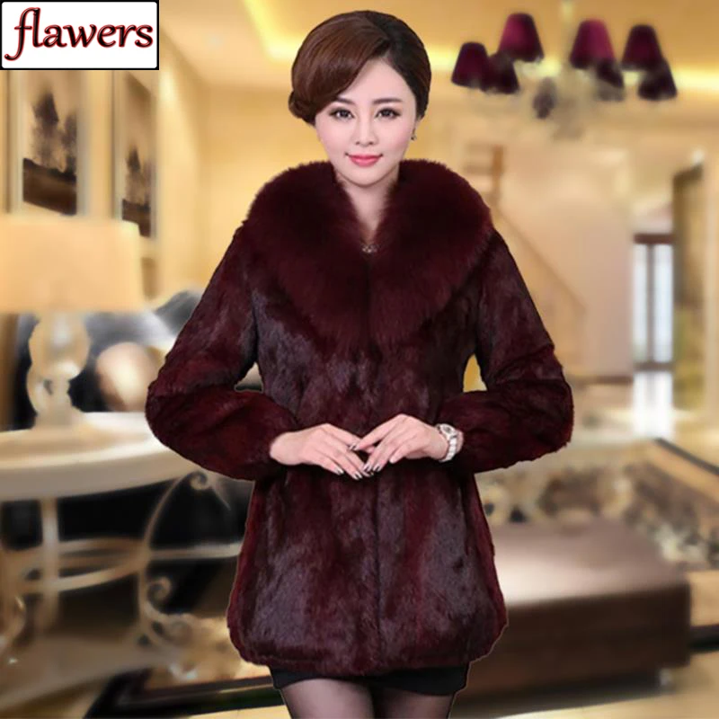 Winter real rabbit fur coat with fox fur collar For women warm long style 100% real rabbit fur jacket Fashion real fur overcoat
Winter real rabbit fur coat with fox fur collar For women warm long style 100% real rabbit fur jacket Fashion real fur overcoat