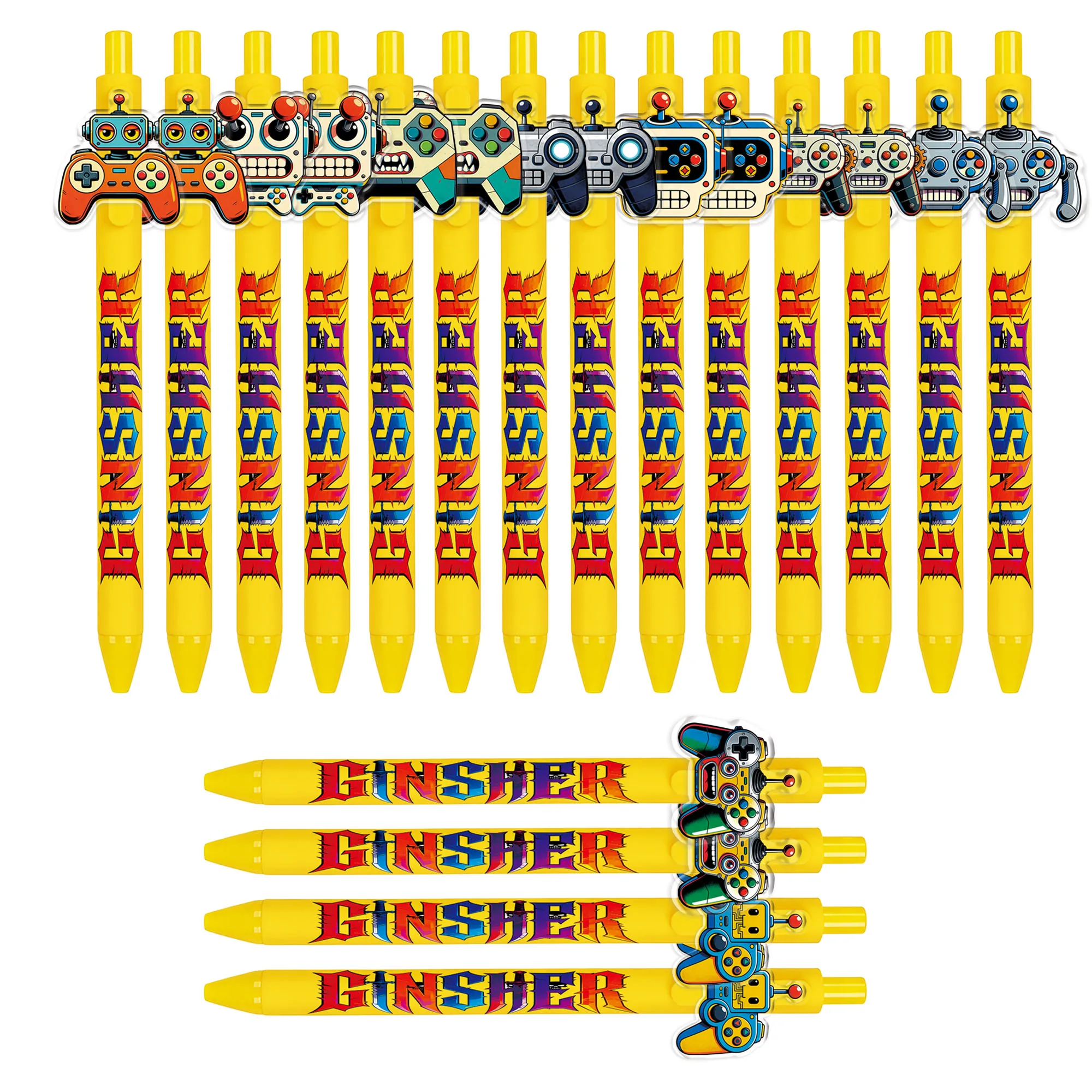 9/18 шт. креативных шариковых ручек с рисунком геймпада, 1,0 мм, плавное письмо, нажимная ручка, подарочная ручка для любителей игр
9/18 шт. креативных шариковых ручек с рисунком геймпада, 1,0 мм, плавное письмо, нажимная ручка, подарочная ручка для любителей игр