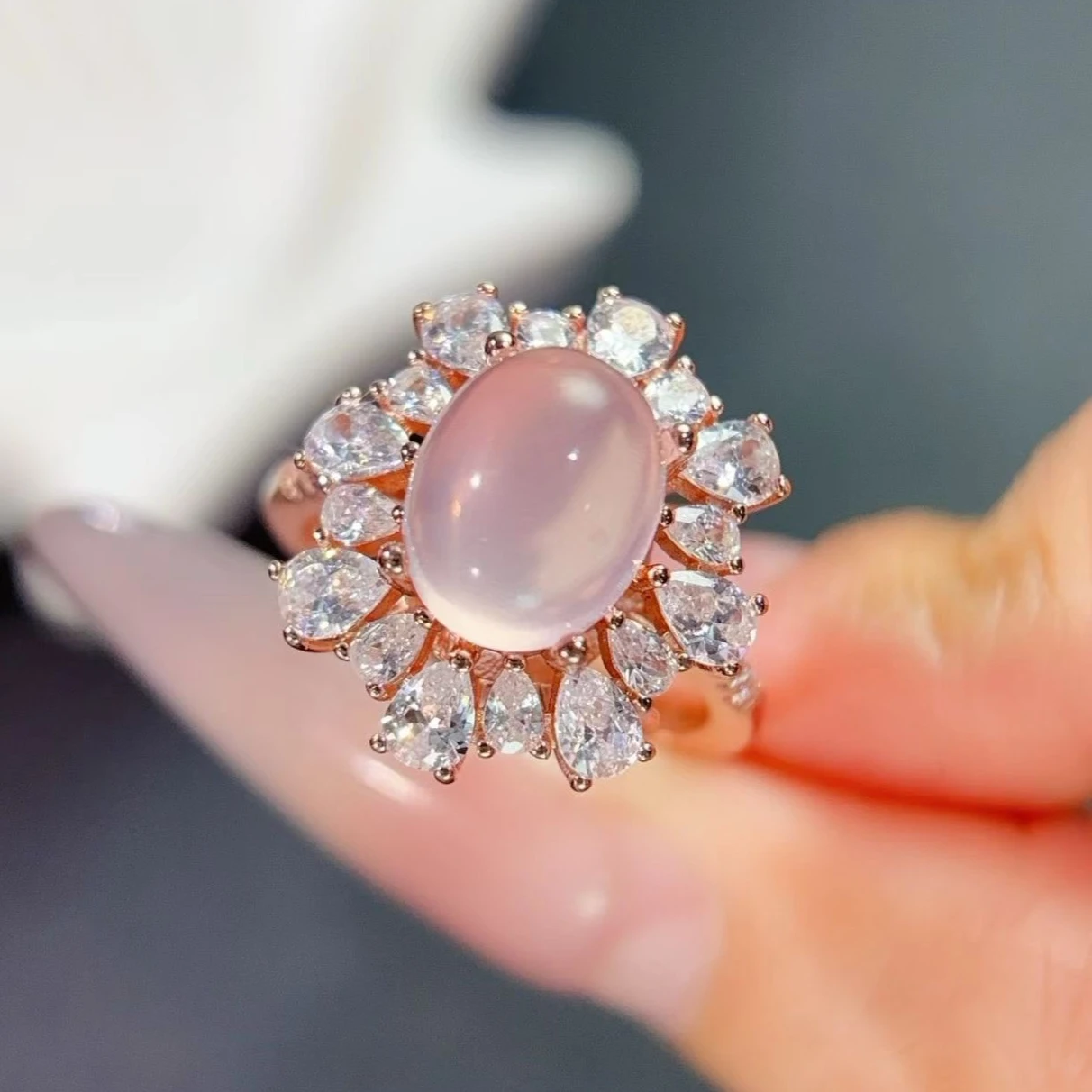 8x10mm Natural Rose Quartz Ring with Certificate 925 Silver Rose Quartz Jewelry Elegant Jewelry Gift for Women
8x10mm Natural Rose Quartz Ring with Certificate 925 Silver Rose Quartz Jewelry Elegant Jewelry Gift for Women