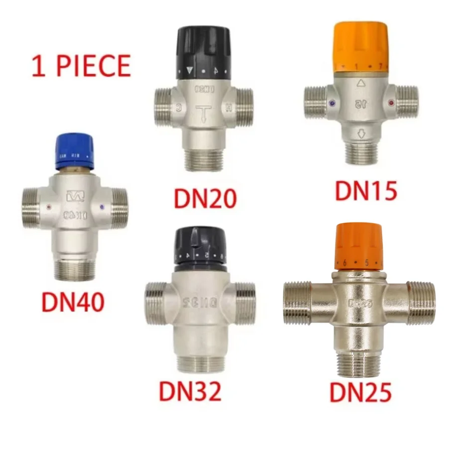 Thermostatic Mixing Valve Shower Mixer 1/2 3/4 1 1-1/4 1-1/2 Inch for Faucet Taps Kitchen Bath
Thermostatic Mixing Valve Shower Mixer 1/2 3/4 1 1-1/4 1-1/2 Inch for Faucet Taps Kitchen Bath