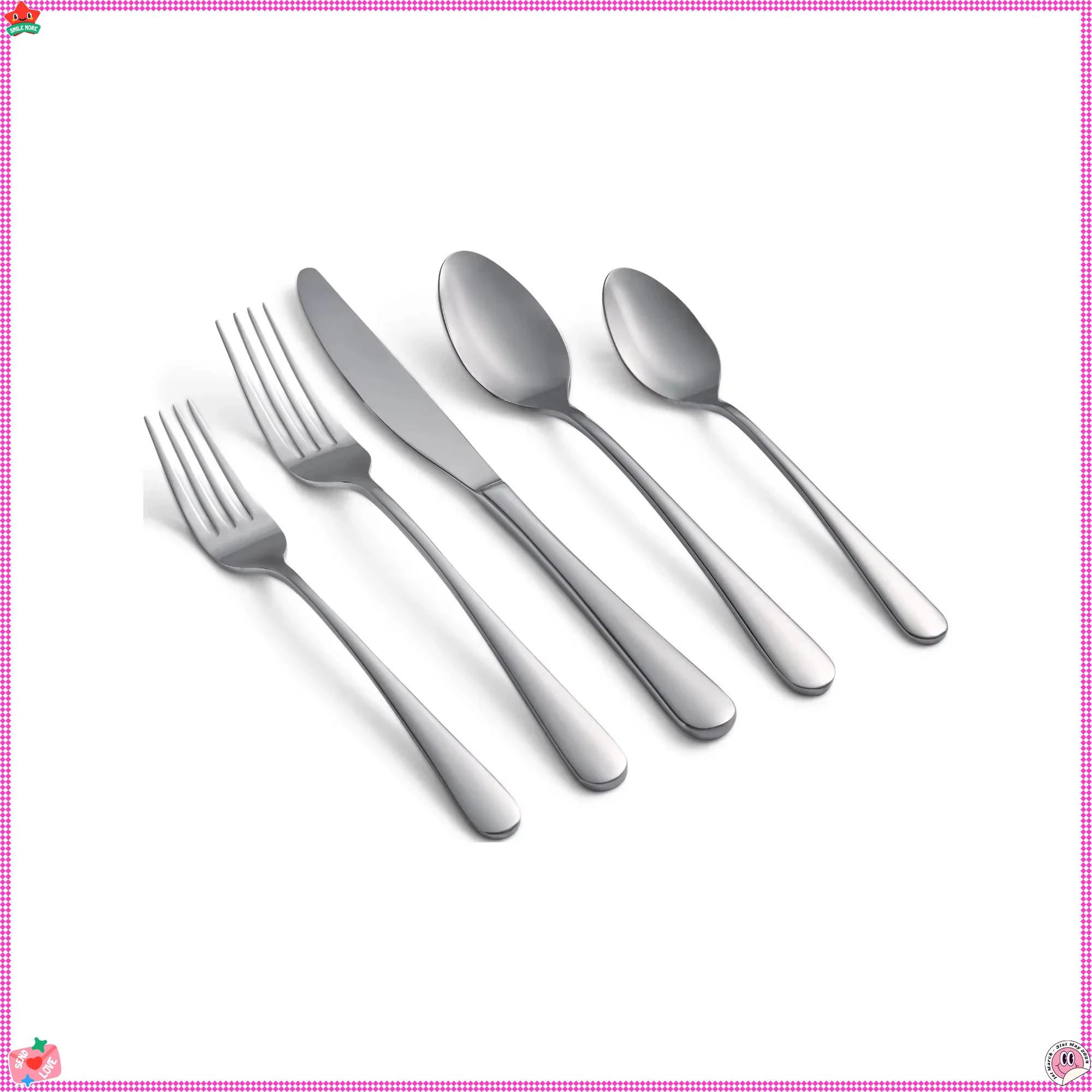 Набор столовых приборов из кованой нержавеющей стали, 20 предметов — Сервис для 4 зеркальных лакалей — Можно мыть в посудомоечной машине, подарок на новоселье
Набор столовых приборов из кованой нержавеющей стали, 20 предметов — Сервис для 4 зеркальных лакалей — Можно мыть в посудомоечной машине, подарок на новоселье