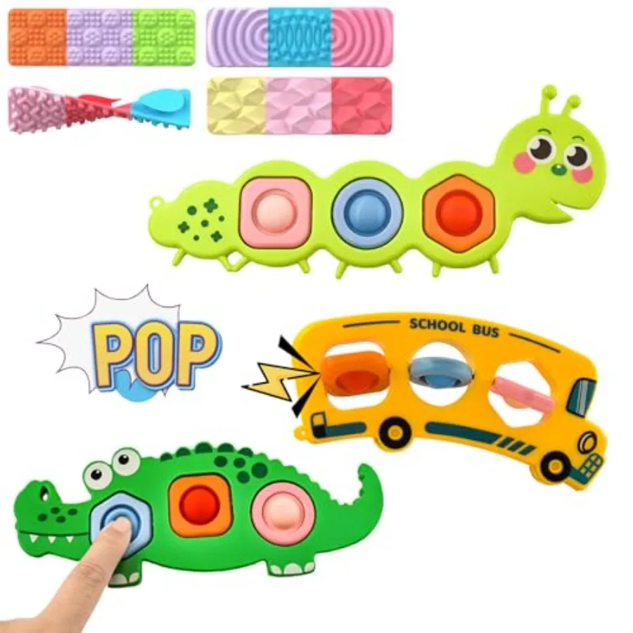 7Pc Easter Gifts for Fidget Popper Toys for Sensory Strips Sensory Push and Popping Bubbles Montessori Busy Toy, Textured Sucti
7Pc Easter Gifts for Fidget Popper Toys for Sensory Strips Sensory Push and Popping Bubbles Montessori Busy Toy, Textured Sucti