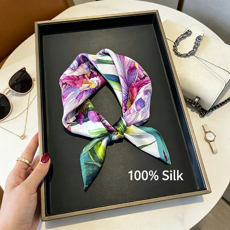 100% Mulberry Silk Retro Purple Flower Twill Silk Silk Scarf Sunscreen Neck Versatile Gift Scarf Casual Small Scarf
100% Mulberry Silk Retro Purple Flower Twill Silk Silk Scarf Sunscreen Neck Versatile Gift Scarf Casual Small Scarf