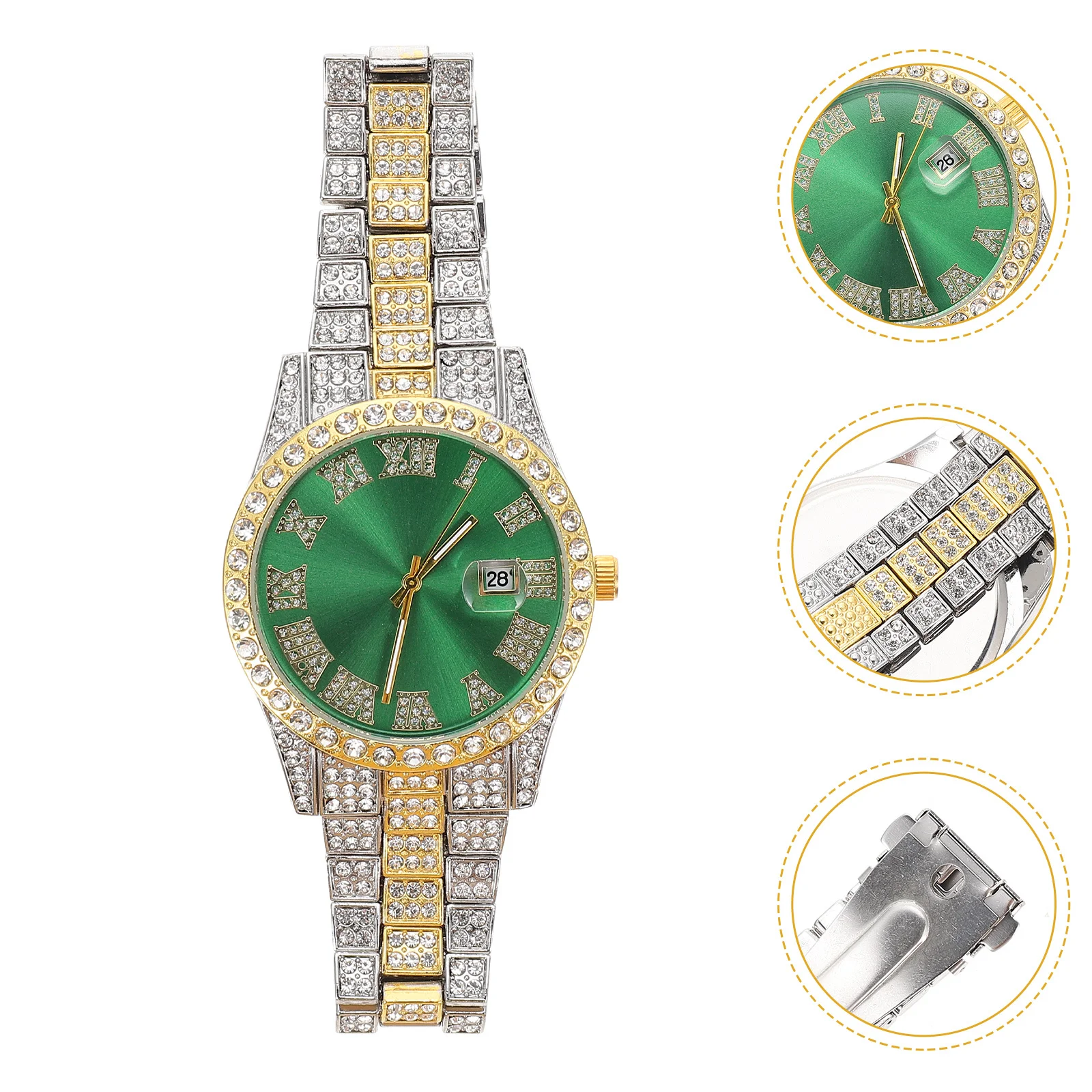 Men Watch Diamond-Encrusted Stainless Steel Quartz Elegant Casual Stylish Watch for Business Male Wristwatch Comfortable
Men Watch Diamond-Encrusted Stainless Steel Quartz Elegant Casual Stylish Watch for Business Male Wristwatch Comfortable