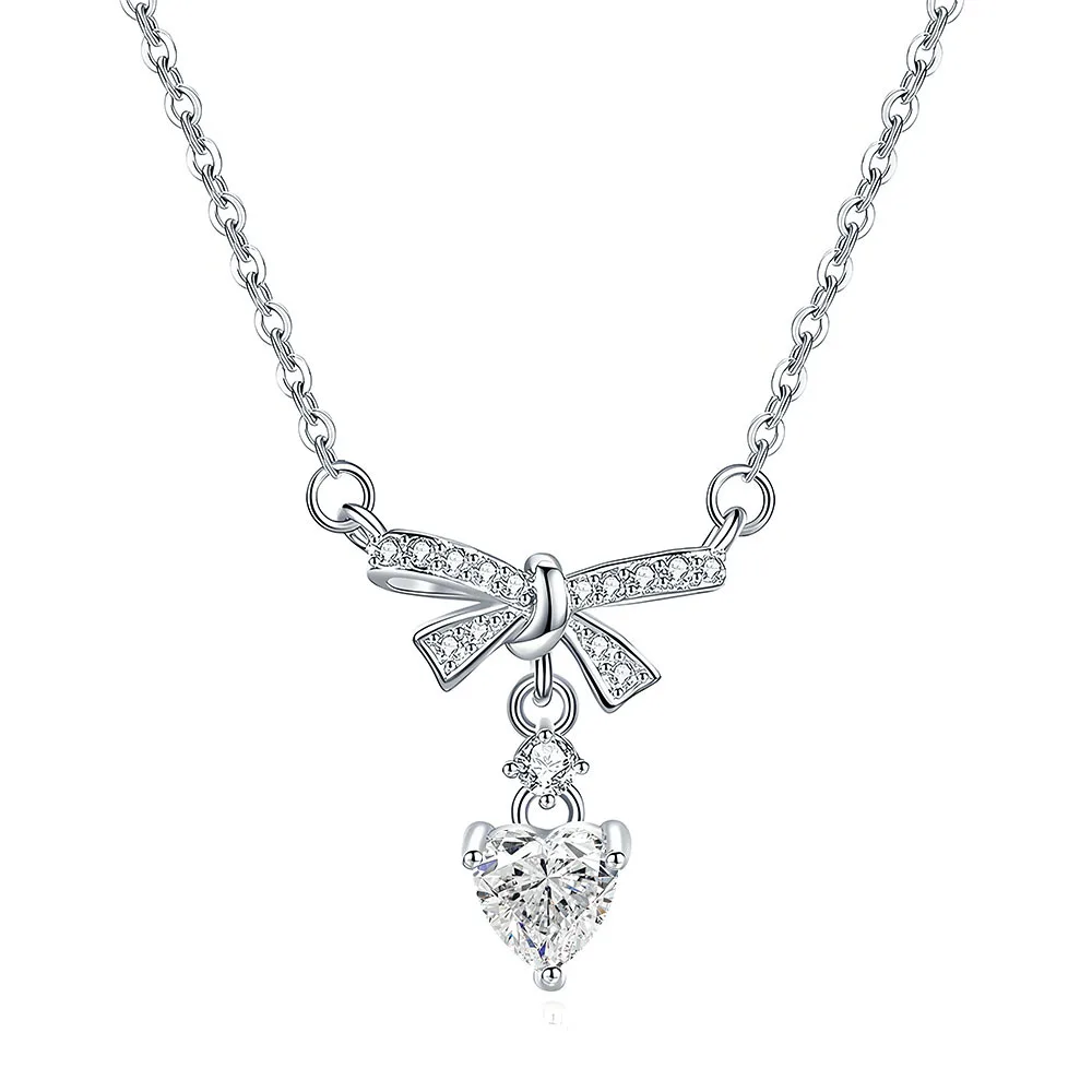 0.5CT love mozzarella diamond pendant girls 925 sterling silver bow necklace personalized sweet collarbone chain
0.5CT love mozzarella diamond pendant girls 925 sterling silver bow necklace personalized sweet collarbone chain