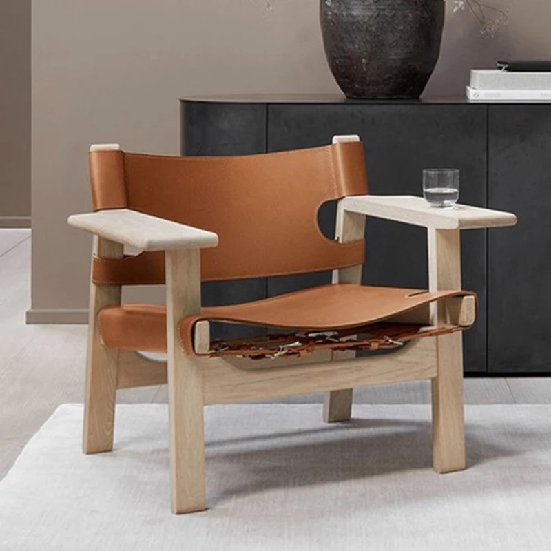 Solid wood hunting chair backrest single chair saddle leather living room leisure sofa chair
Solid wood hunting chair backrest single chair saddle leather living room leisure sofa chair