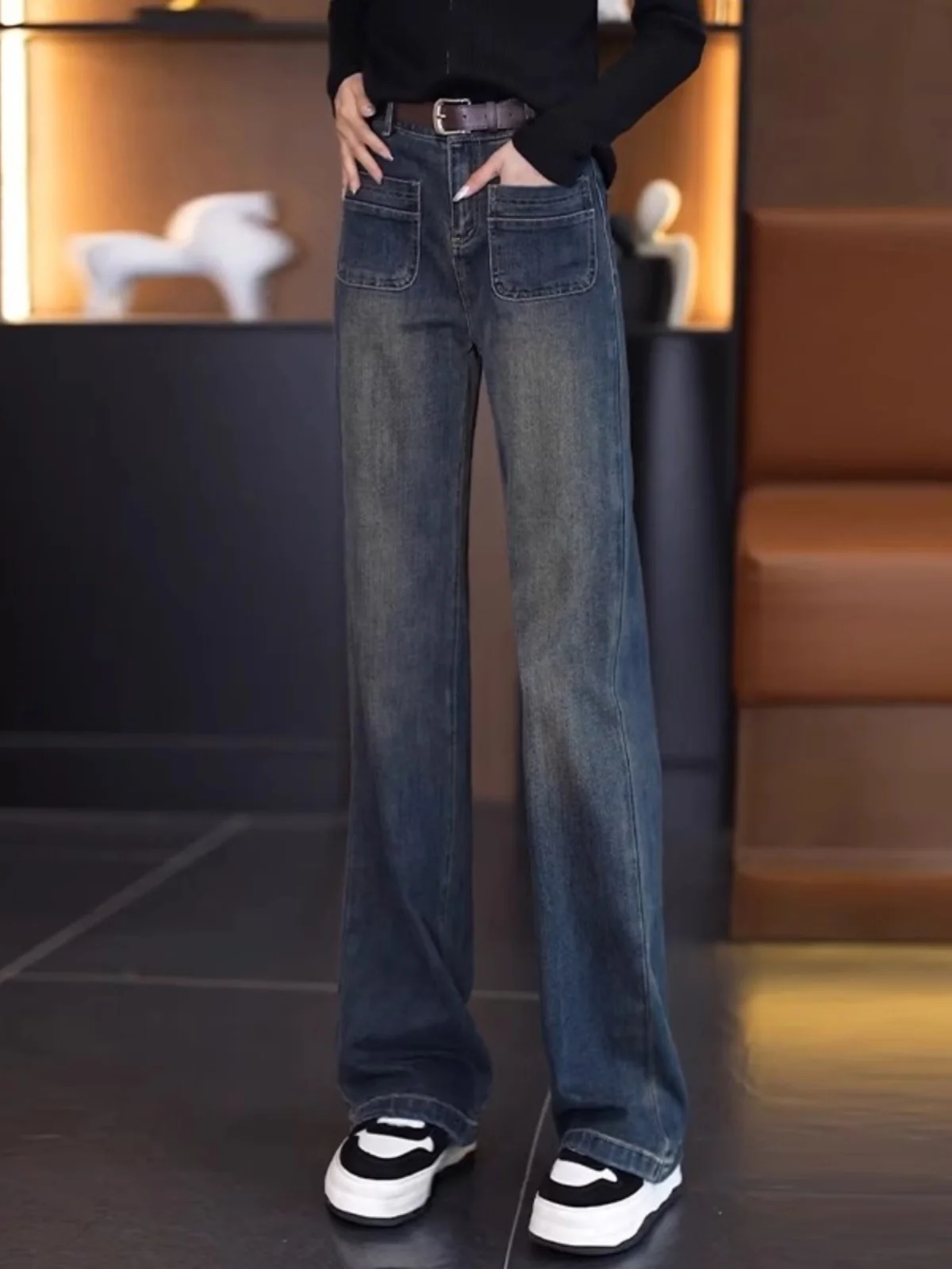 High Waist Wide Leg Jeans Women's Autumn Winter New Sle Slimming Fce Straight Leg Pants Cement ey Denim Jeans
High Waist Wide Leg Jeans Women's Autumn Winter New Sle Slimming Fce Straight Leg Pants Cement ey Denim Jeans