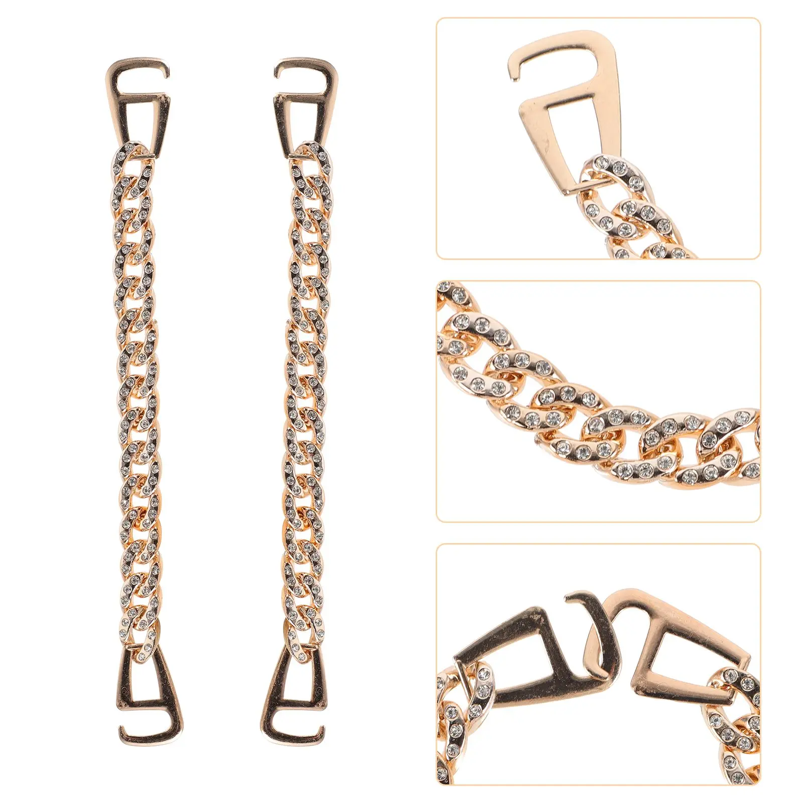 Shoe Buckle Decoration Chains for Sandals Decorations Charms Aluminum Alloys Rose Gold Rhinestone Chain Jewelry Shoe Charm
Shoe Buckle Decoration Chains for Sandals Decorations Charms Aluminum Alloys Rose Gold Rhinestone Chain Jewelry Shoe Charm