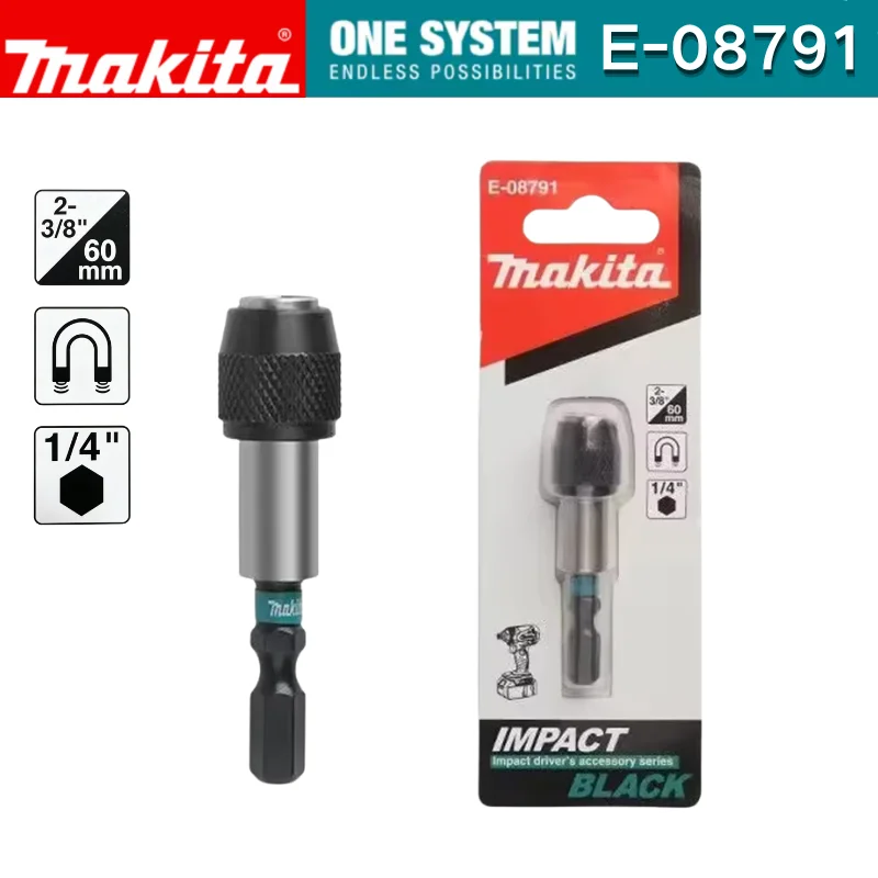 Makita E-08791 Impact Magnetic Bit Holder 60MM 1/4" Hexagonal Handle Sleeve Drive Bit Electric Drill Adapter Tool Accessories
Makita E-08791 Impact Magnetic Bit Holder 60MM 1/4" Hexagonal Handle Sleeve Drive Bit Electric Drill Adapter Tool Accessories