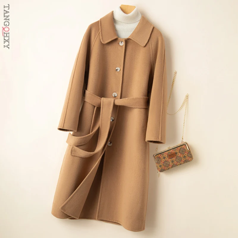 100% Wool Long Overcoat withTurn down Collar Lady Coats Women's winter jacket manteau en laine et mélanges
100% Wool Long Overcoat withTurn down Collar Lady Coats Women's winter jacket manteau en laine et mélanges