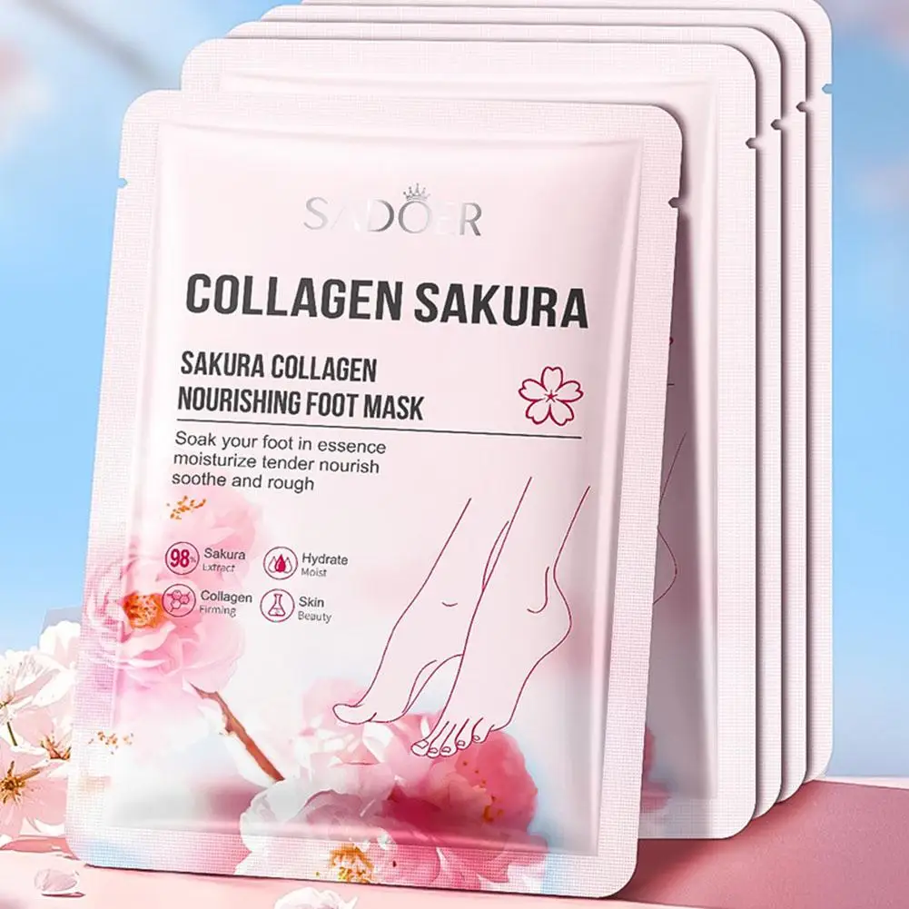 1/5 Pairs SADOER Collagen Sakura Nourishing Foot Mask Moisturizes Exfoliates And Nourishes Tender Smooth Feet Skin Care Masks
1/5 Pairs SADOER Collagen Sakura Nourishing Foot Mask Moisturizes Exfoliates And Nourishes Tender Smooth Feet Skin Care Masks