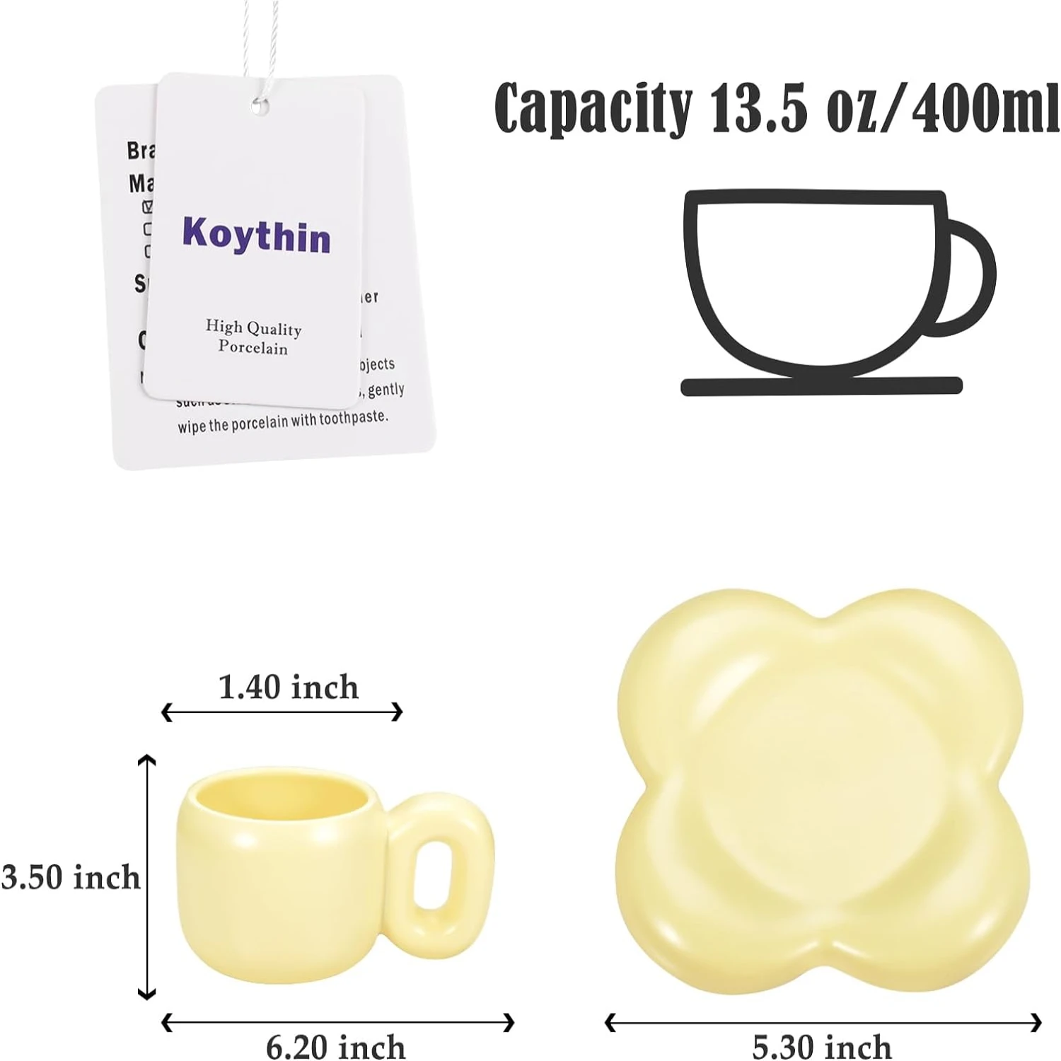 Creative and Cute Flower Shape Ceramic Coffee Mug with Saucer Set, Fat Handle Cup Saucer for Office and Home Use, Microwave and
Creative and Cute Flower Shape Ceramic Coffee Mug with Saucer Set, Fat Handle Cup Saucer for Office and Home Use, Microwave and