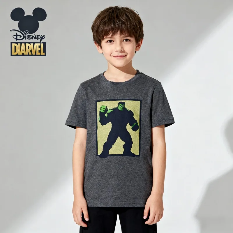 Brand Disney Trend Summer Pure Cotton Thickened Short-sleeved Printed T-shirt Boys and Girls Loose Casual Six-color Trend Kids 
Brand Disney Trend Summer Pure Cotton Thickened Short-sleeved Printed T-shirt Boys and Girls Loose Casual Six-color Trend Kids