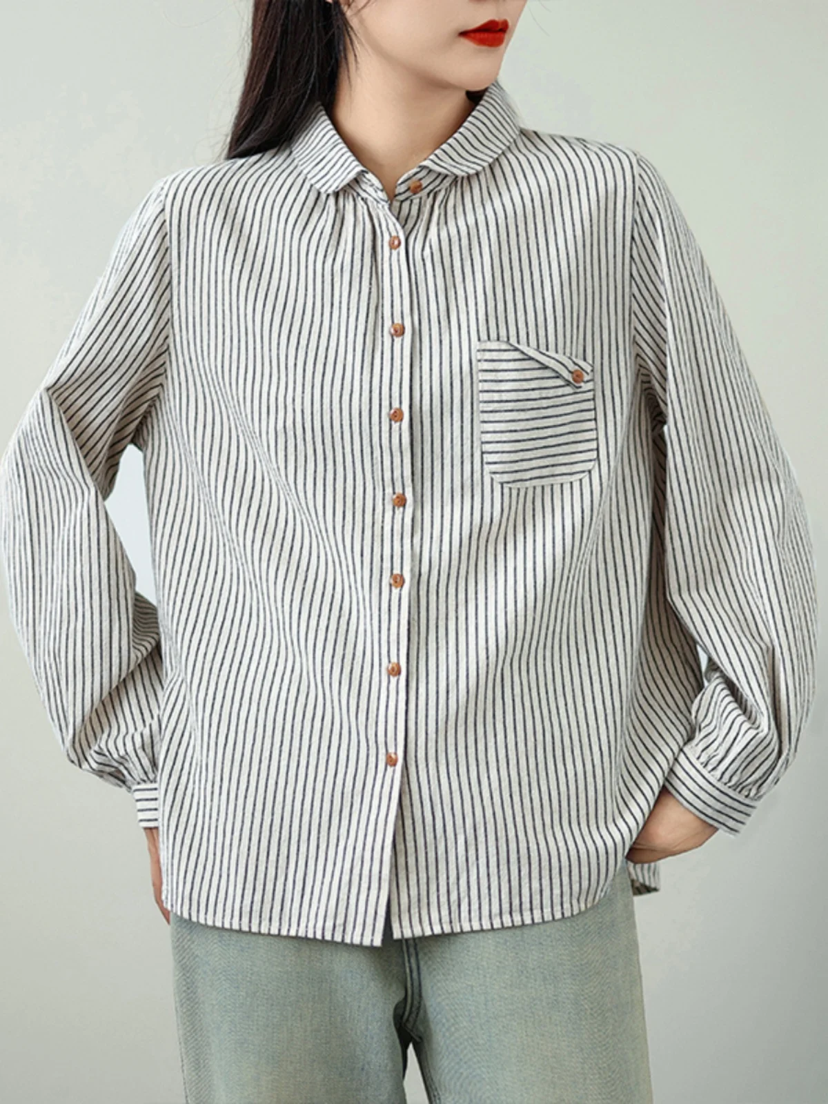 Высококачественный японский женский длинный све, хлопок и лен, полосатый винтажный художественный базовый слой, модный осенний топ
Высококачественный японский женский длинный све, хлопок и лен, полосатый винтажный художественный базовый слой, модный осенний топ