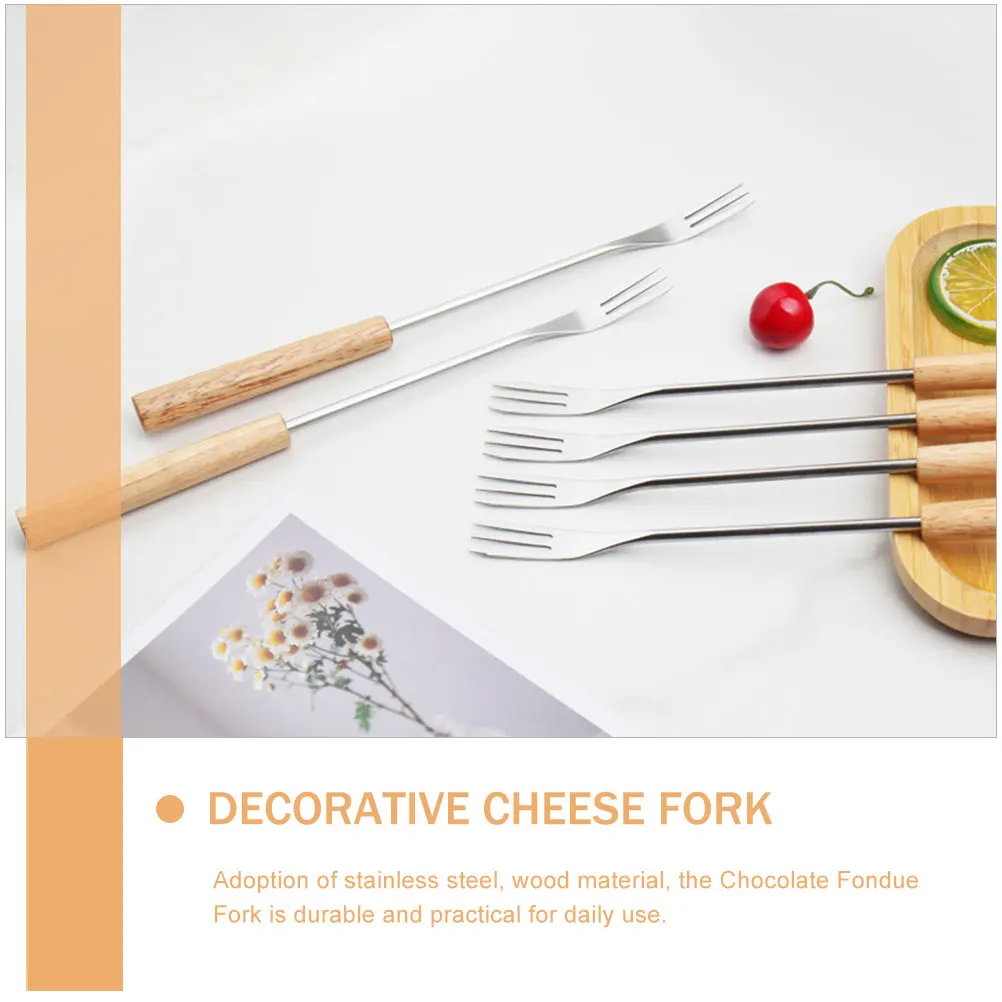 12pcs Cheese Fondue Forks Wood Handle Stainless Steel Dipping Forks Portable Chocolate Bbq Baking Tools Kitchen Household Fruit
12pcs Cheese Fondue Forks Wood Handle Stainless Steel Dipping Forks Portable Chocolate Bbq Baking Tools Kitchen Household Fruit
