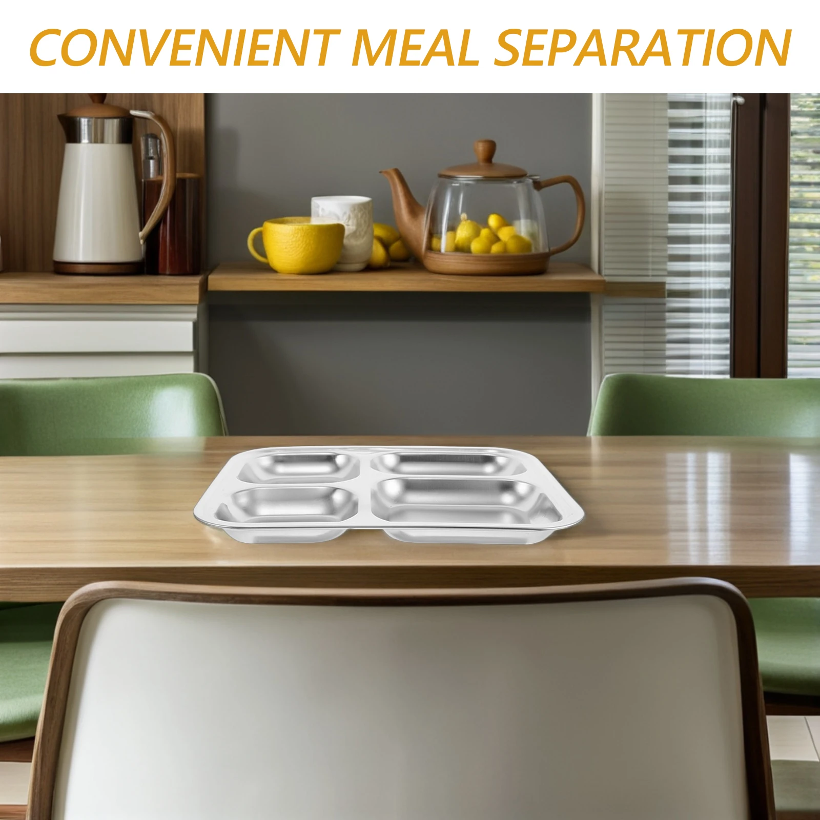 2Pcs Stainless Steel Dinner Plate 4Sections Divided Food Plates Dishes Meal Serving Student Kids Unbreakable Metal
2Pcs Stainless Steel Dinner Plate 4Sections Divided Food Plates Dishes Meal Serving Student Kids Unbreakable Metal